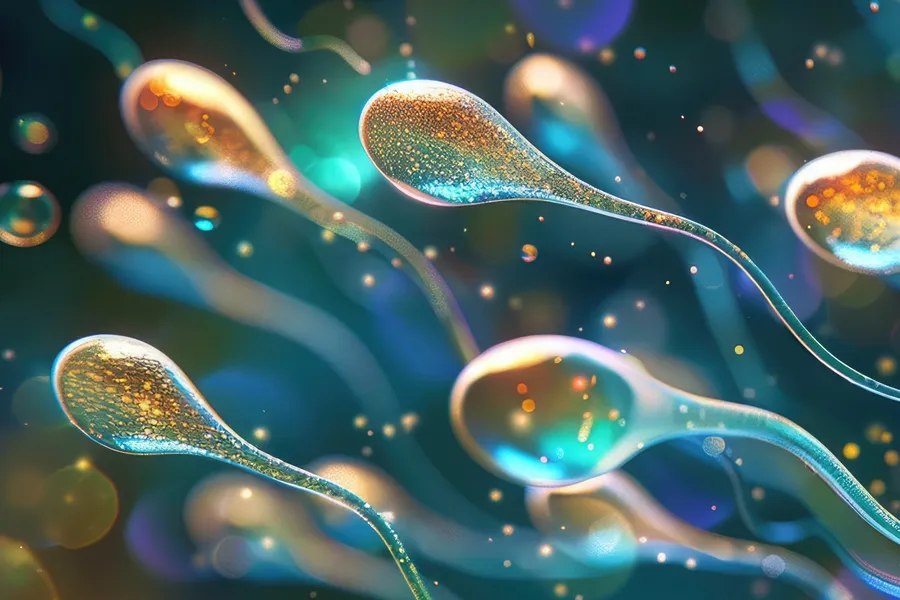 3D illustration of sperm swimming. Get low sperm count treatment from Yashoda Singh, MD in Hamilton-Toronto-Niagara.